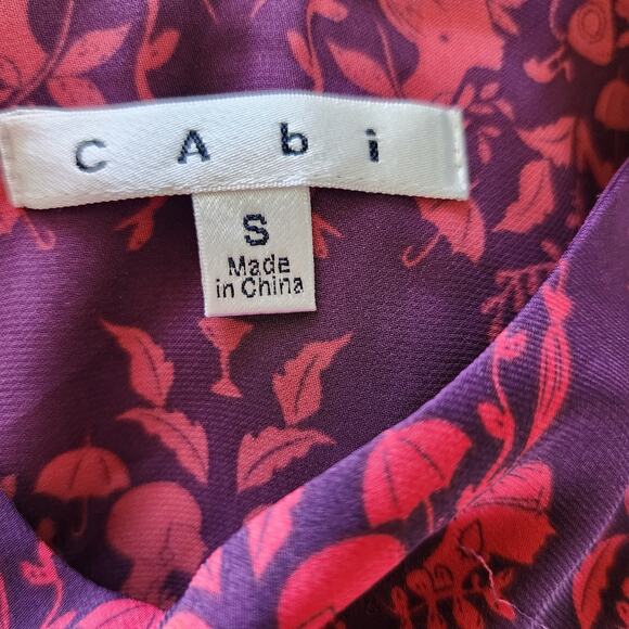 Cabi Red Purple Sleeveless Layered Summer Lightweight Blouse Size S - Picture 4 of 4